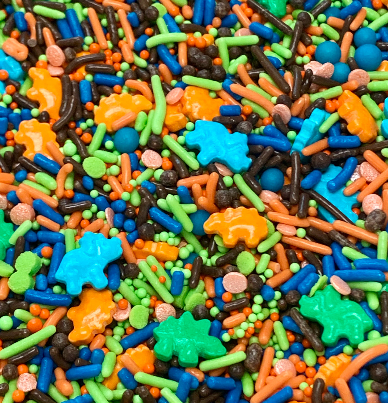 Dinosaur Sprinkles Mix Orange And Blue