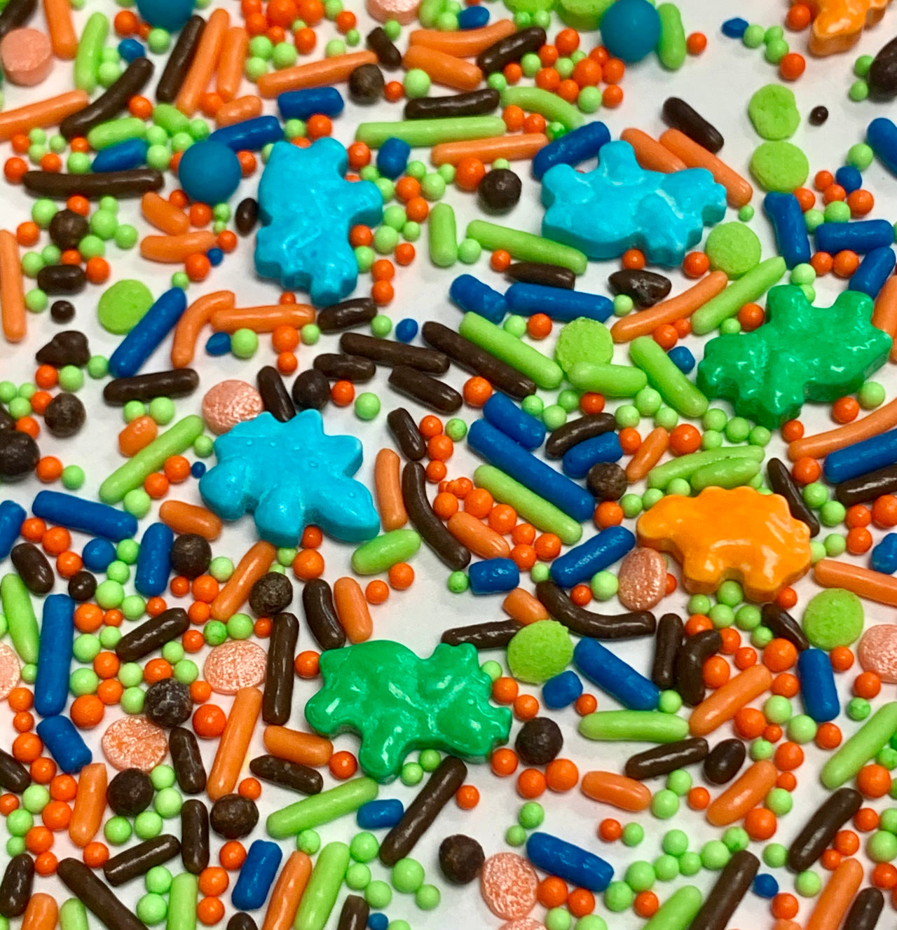 Dinosaur Sprinkles Mix Orange And Blue