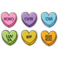 Thumbnail for Cartoon Conversation Hearts Cupcake Topper - Cool Mom Sprinkles