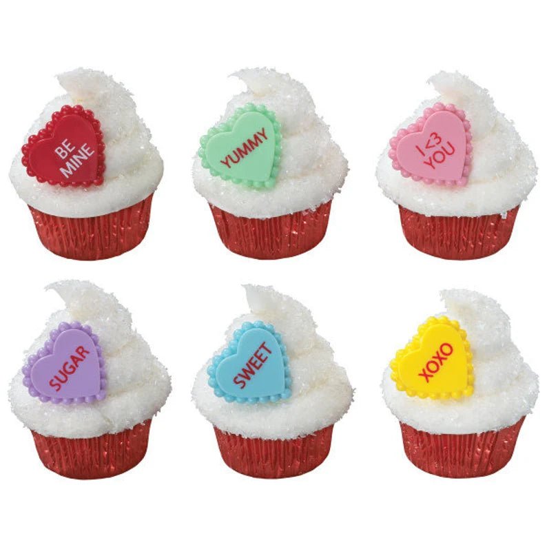 Conversation Heart Ring Toppers - Cool Mom Sprinkles