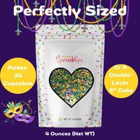 Thumbnail for Mardi Gras Sanding Sugar And Nonpareils Mix - Cool Mom Sprinkles