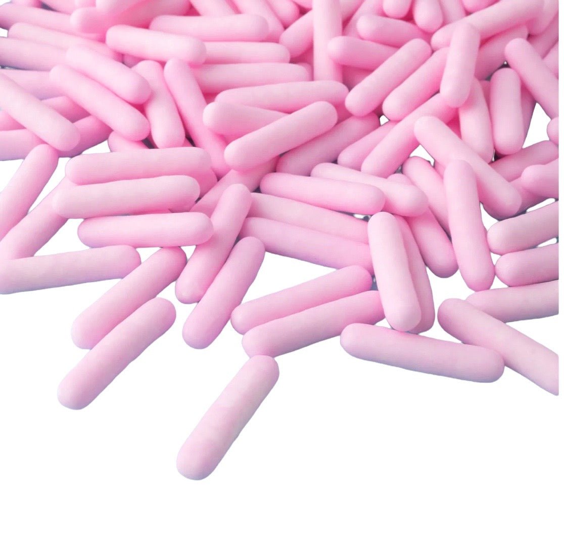 Matte Pink Sugar Rod Sprinkles - Cool Mom Sprinkles