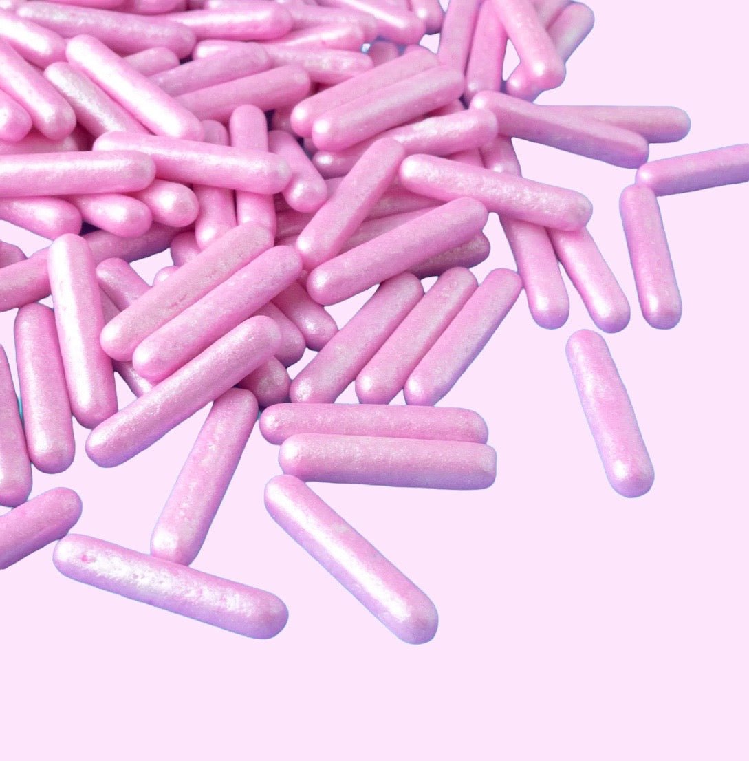 Pink Pearlized Rod Sprinkles - Cool Mom Sprinkles