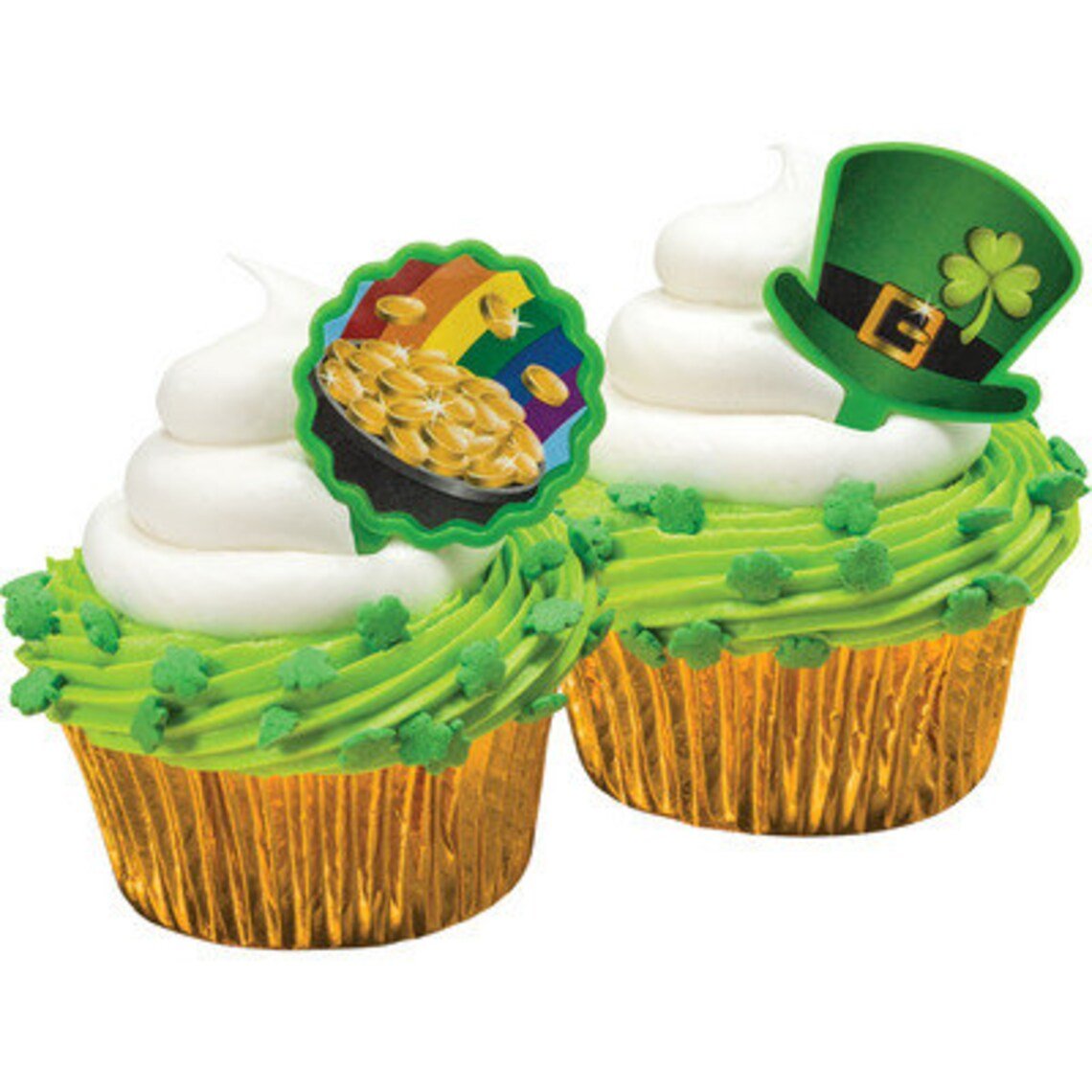 Pot of Gold & Leprechaun Hat Cupcake Topper - Cool Mom Sprinkles